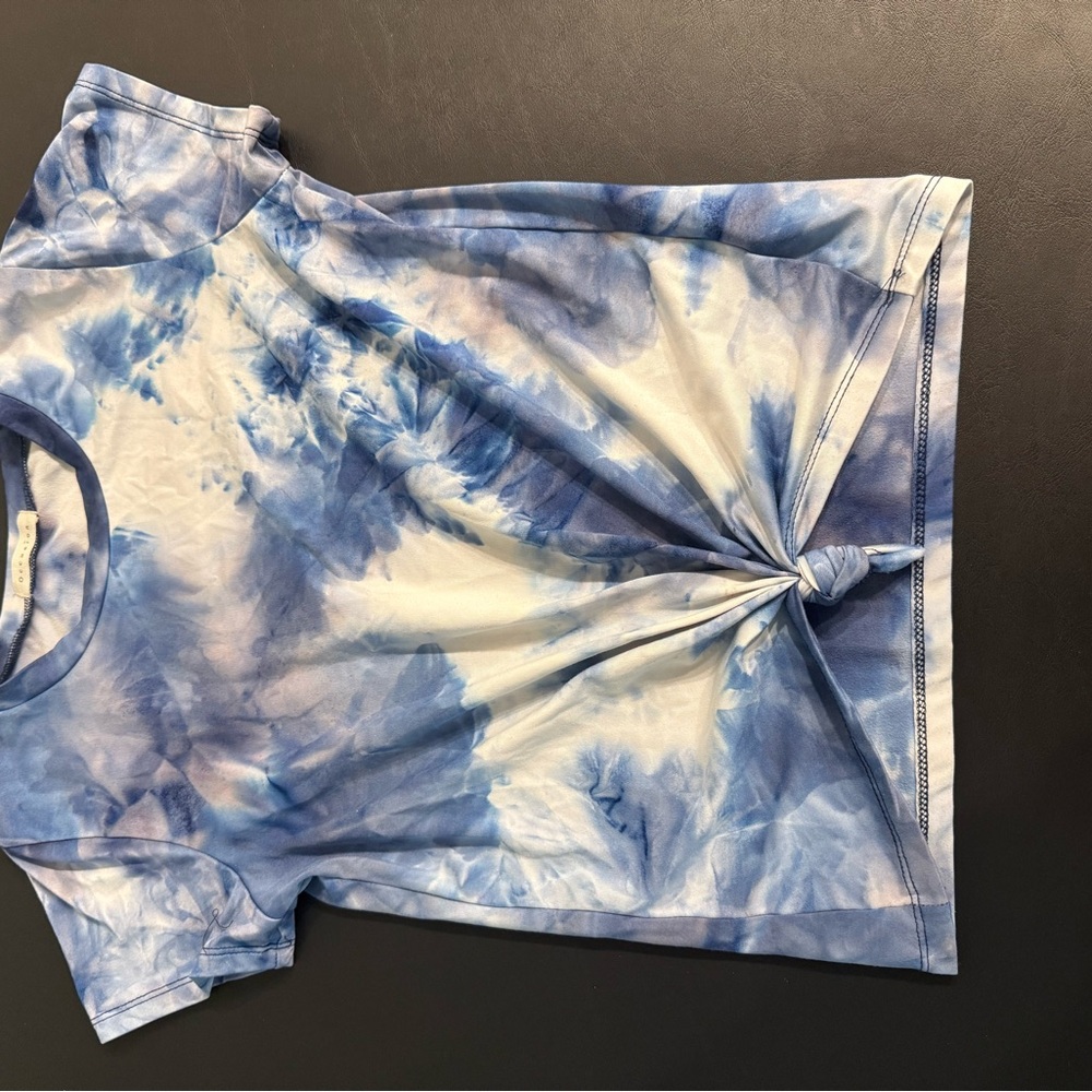 Occasion Blue and White Tie-Dye Kids Tee